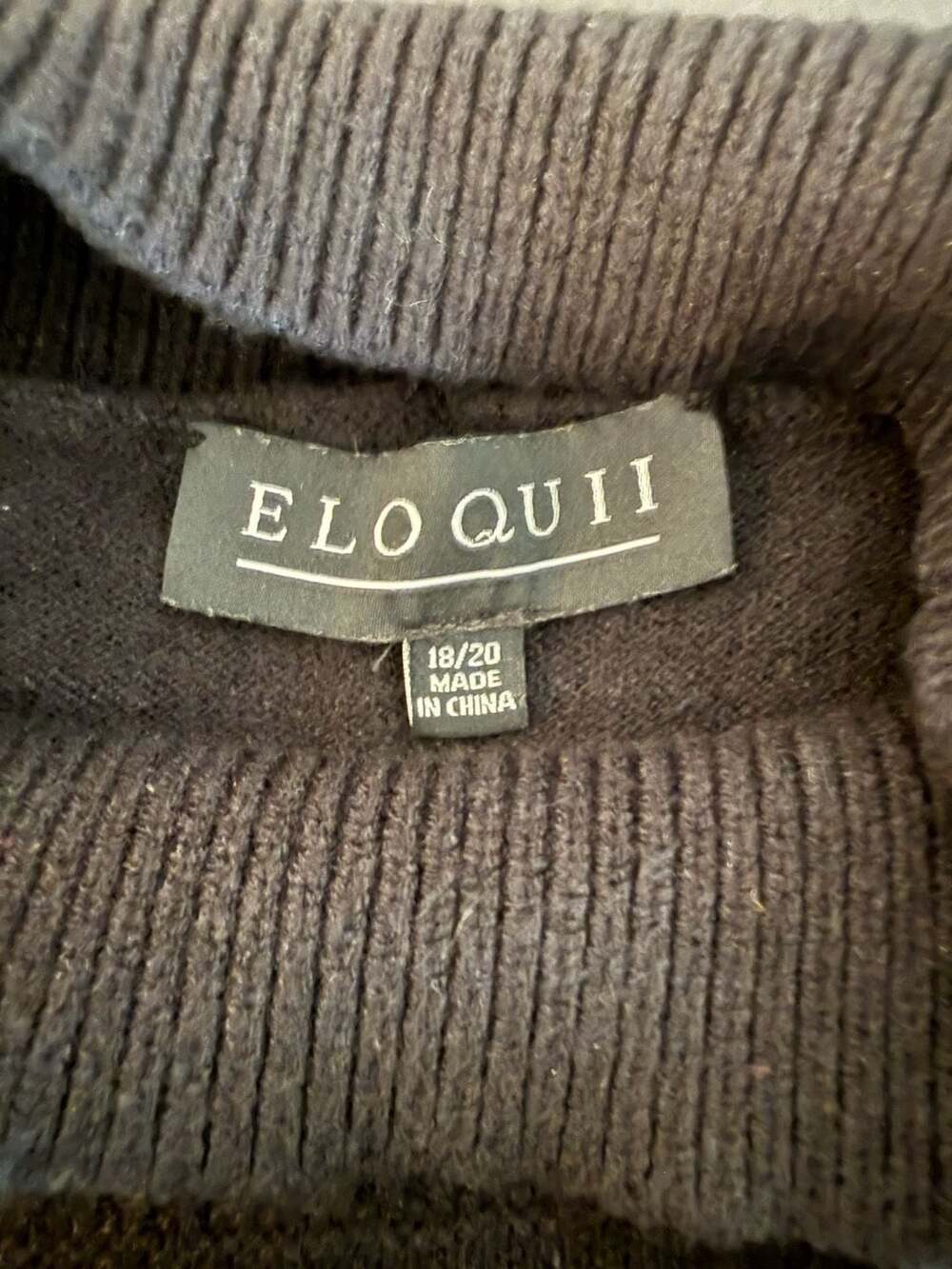 Eloquii Black Mock Neck Ribbed Hem Sweater With Drawstring Size 18/20 - Picture 3 of 6